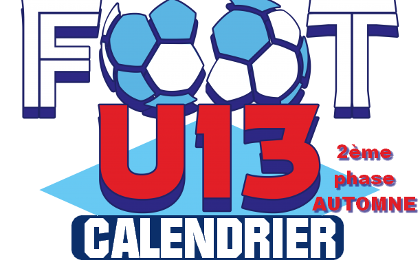 LE CALENDRIER U13 EST PARU