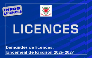LICENCES 2026 - 2027