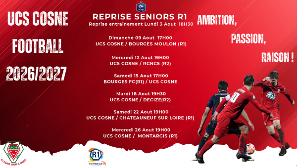 RÉGIONAL 1 & RÉGIONAL 3 : Le calendrier paru