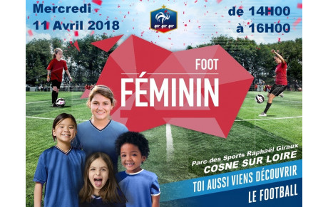 Portes ouvertes &quot;Foot Féminin&quot; à Cosne Mercredi 11 avril de 14H à 16H (parc des Sports Raphaël Giraux)