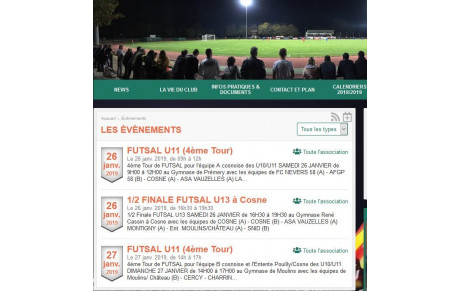 Les rendez-vous FUTSAL sont maintenus ce week-end...
