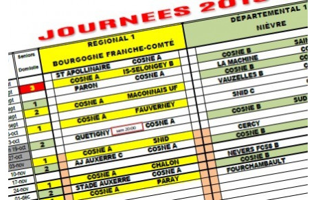 Les calendriers SENIORS sont en ligne !
