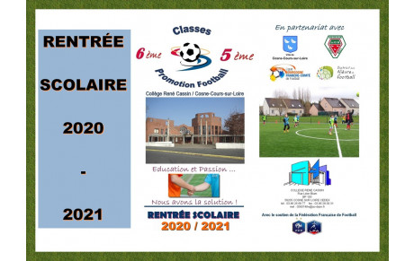 Classe Foot René Cassin : candidatures 6ème / 5ème