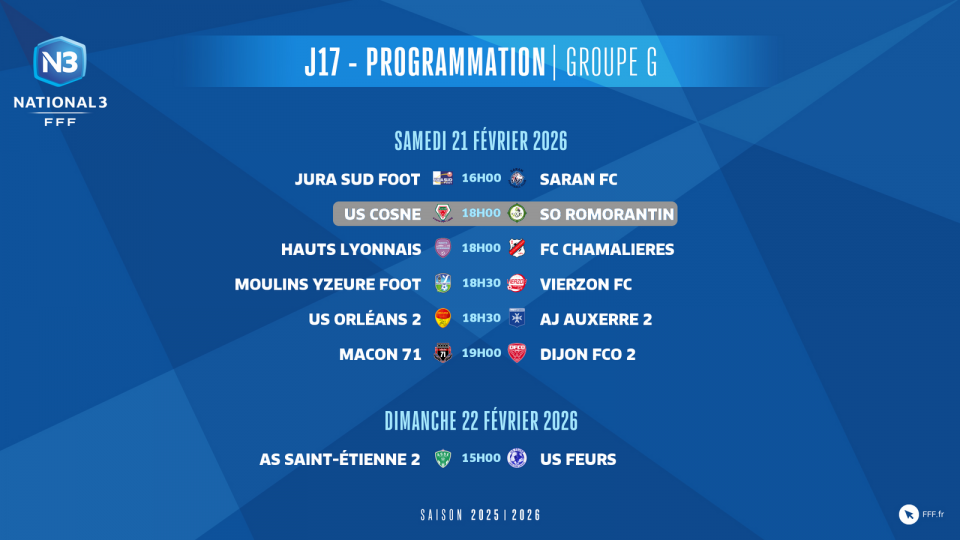 N3 (J17) : COSNE - ROMORANTIN, déjà au pied du mur !